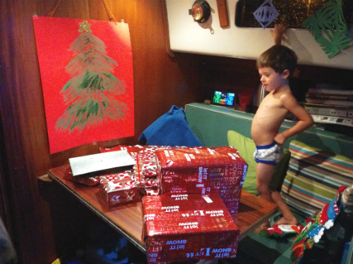 Our table was piled high on Christmas Eve!