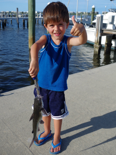Carter's very first fish
