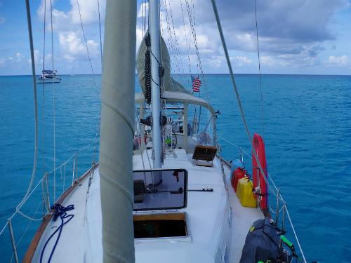 Unfortunately, most anchorages in Bimini are only protected from the west...not helpful for us!