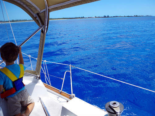 The beautiful waters of the Bahamas, just look at that blue!