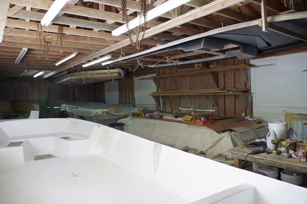 We visited on a weekend, so the workers weren't in the shop, but it was still fun to see the boats in progress.